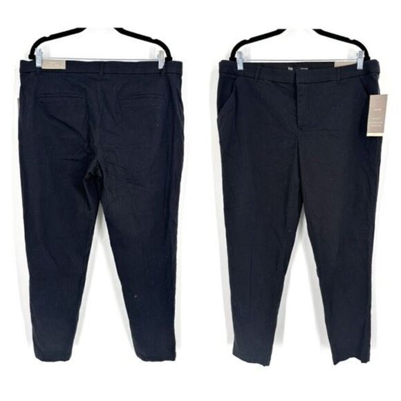 Maurices Women's Mid-Rise Flat Front Smart Long Ankle Pants Black Size 17/18 NWT - Picture 2 of 13